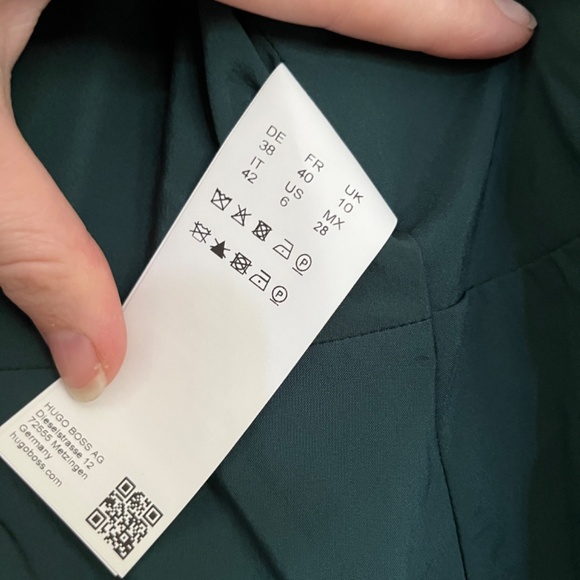 HUGO BOSS Hunter Green Tweed Blazer Size 6 - Picture 8 of 10